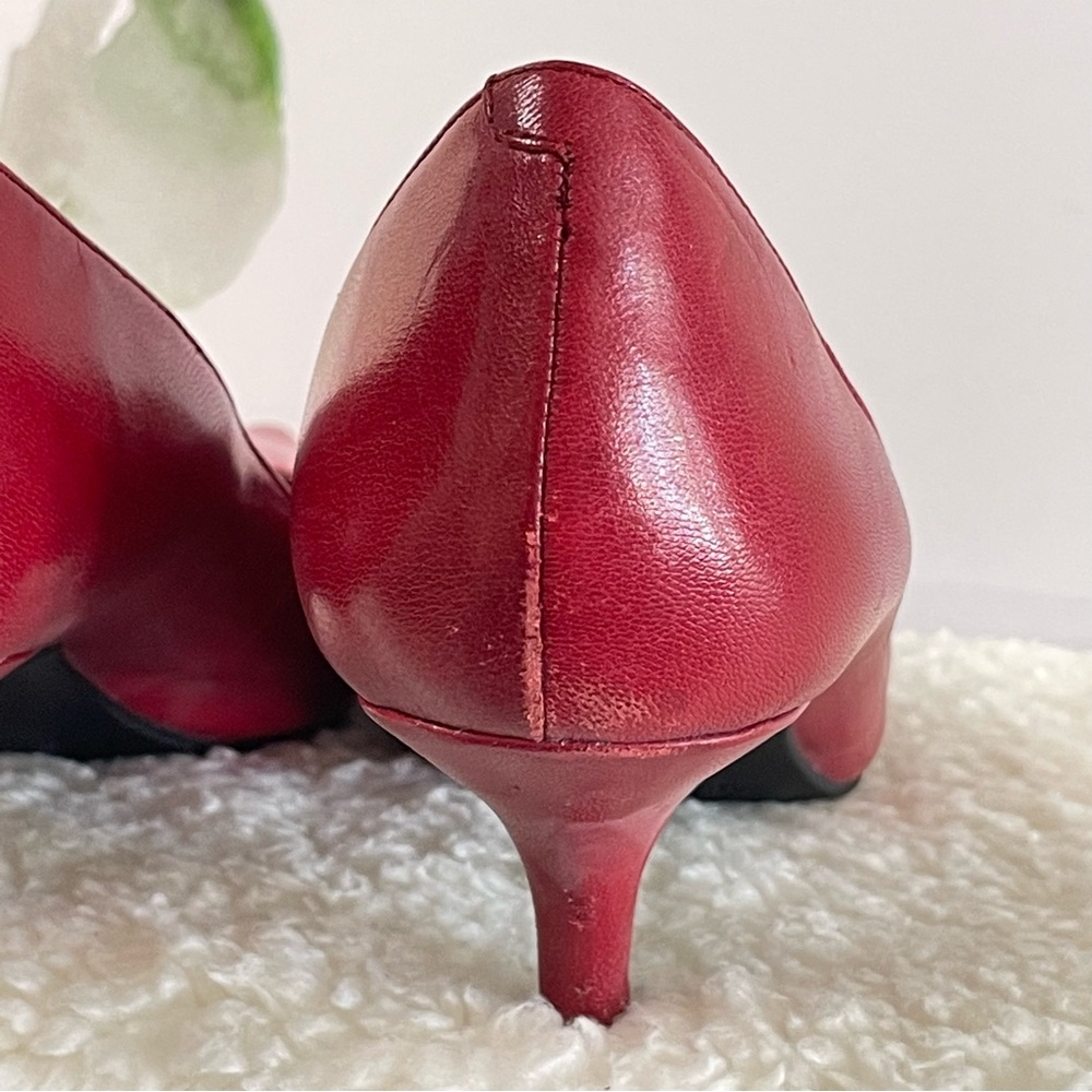 Nine West Red Pointy Heels Wide Feet Size 9.5 - Picture 7 of 13